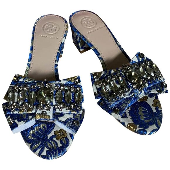 Tory Burch Valentina brocade bow sandals Size 6 - Picture 2 of 2
